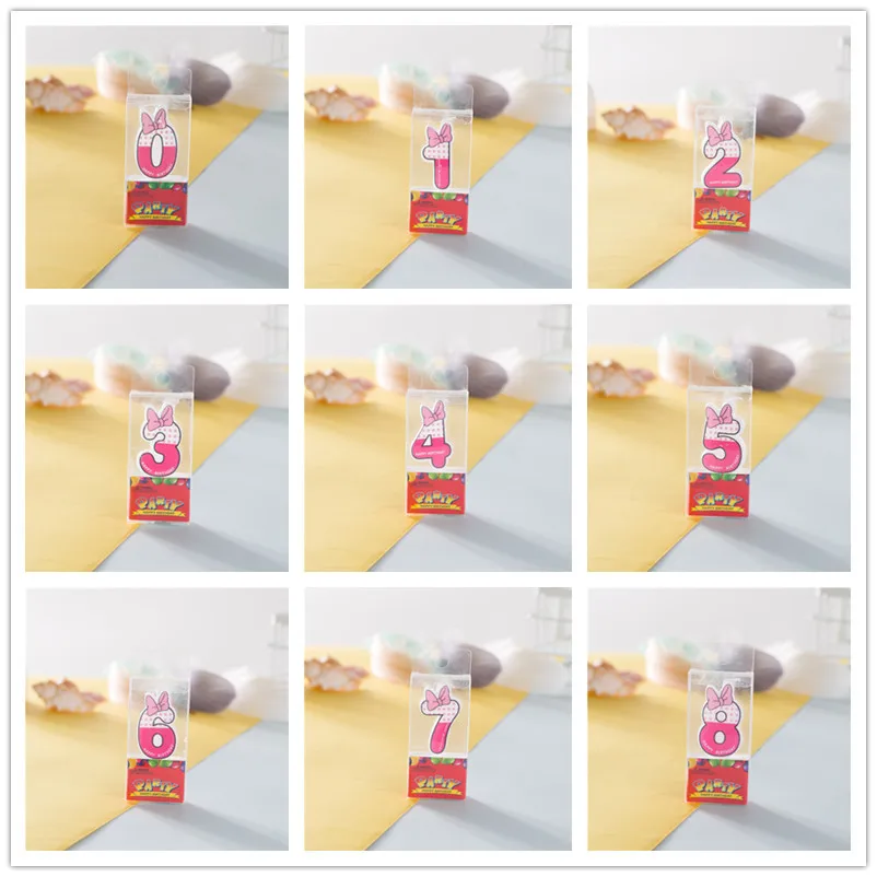 Цифры ко дню рождения свечи мультяшная мышь торт капкейки топперы цифры 0 9 для