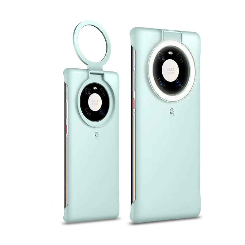 

For Huawei Mate 40 Pro Ring Light Case with Reverse Charging For Fill Light Phone Photo Led Selfie ring fill light Cover