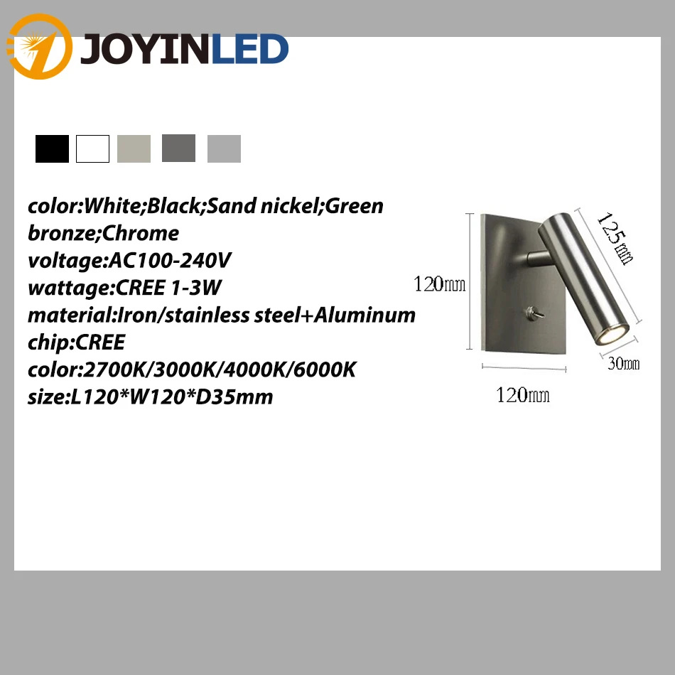 

Led wall lamp Adjustable Led Reading Night Lights Home Hotel Bedroom Bedside Nightlight Wall Sconces AC100-240V Modern Led Lamp