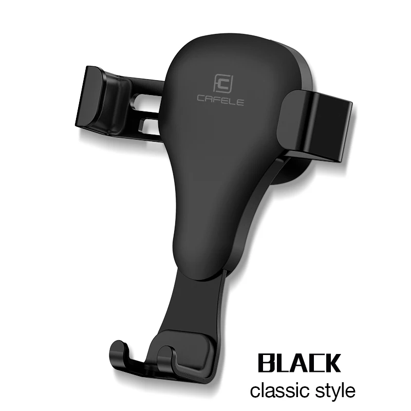 Black Basic style CAFELE гравитационный реакционный Автомобильный держатель для мобильного телефона с зажимом, автомобильный держатель для iPhone, samsung, huawei, xiaomi - Цвет: Black Basic style