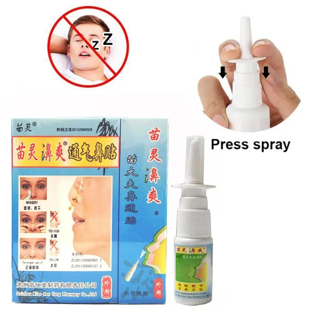 Спрей для лечения ринита 100% натуральных трав хронический носовая сетка лечебный