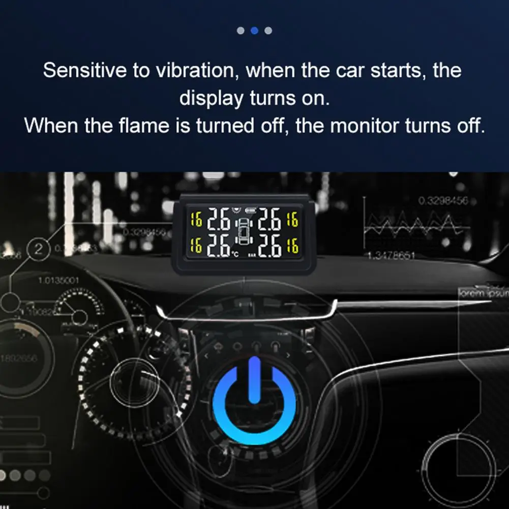 

50% Hot Sale!!!C280 Car Real-time Monitoring Temperature Warning Temperature Warning TPMS Tire Pressure Monitor External Sensors