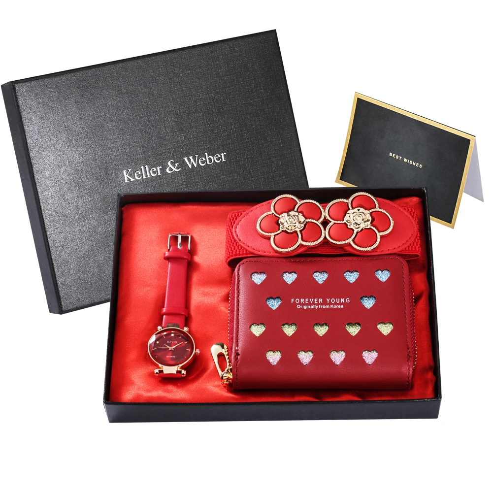 Набор бумажников для часов Дамский подарок изысканные Женские кварцевые