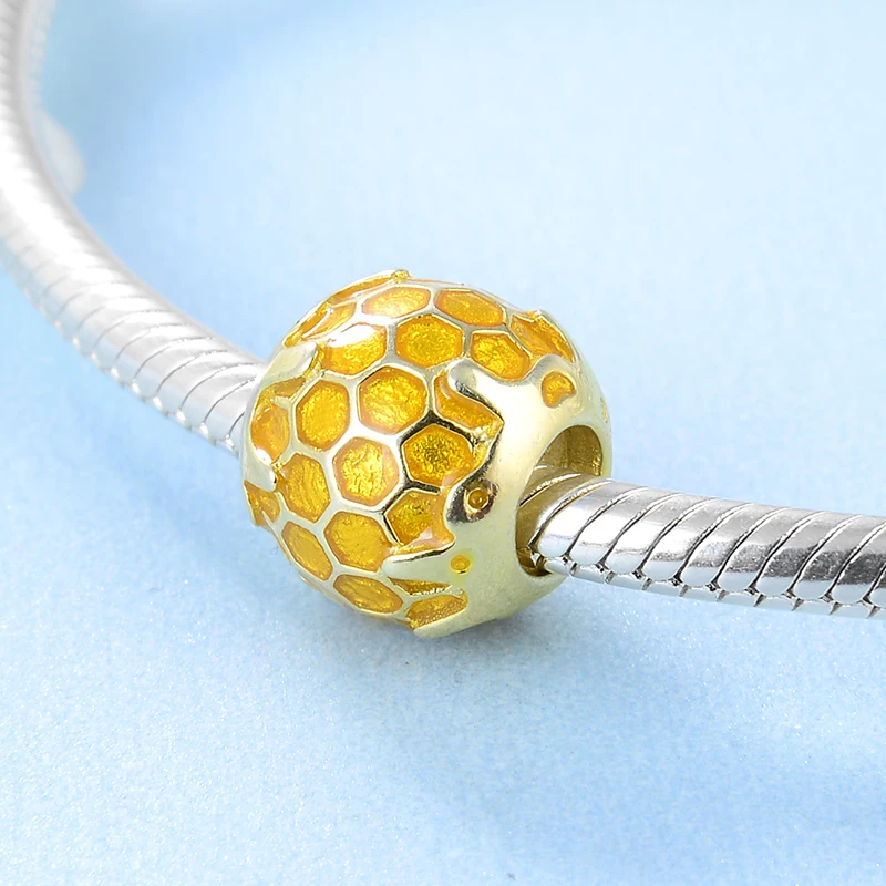 Уникальные Круглые Эмалированные модные бусины сделай сам из стерлингового