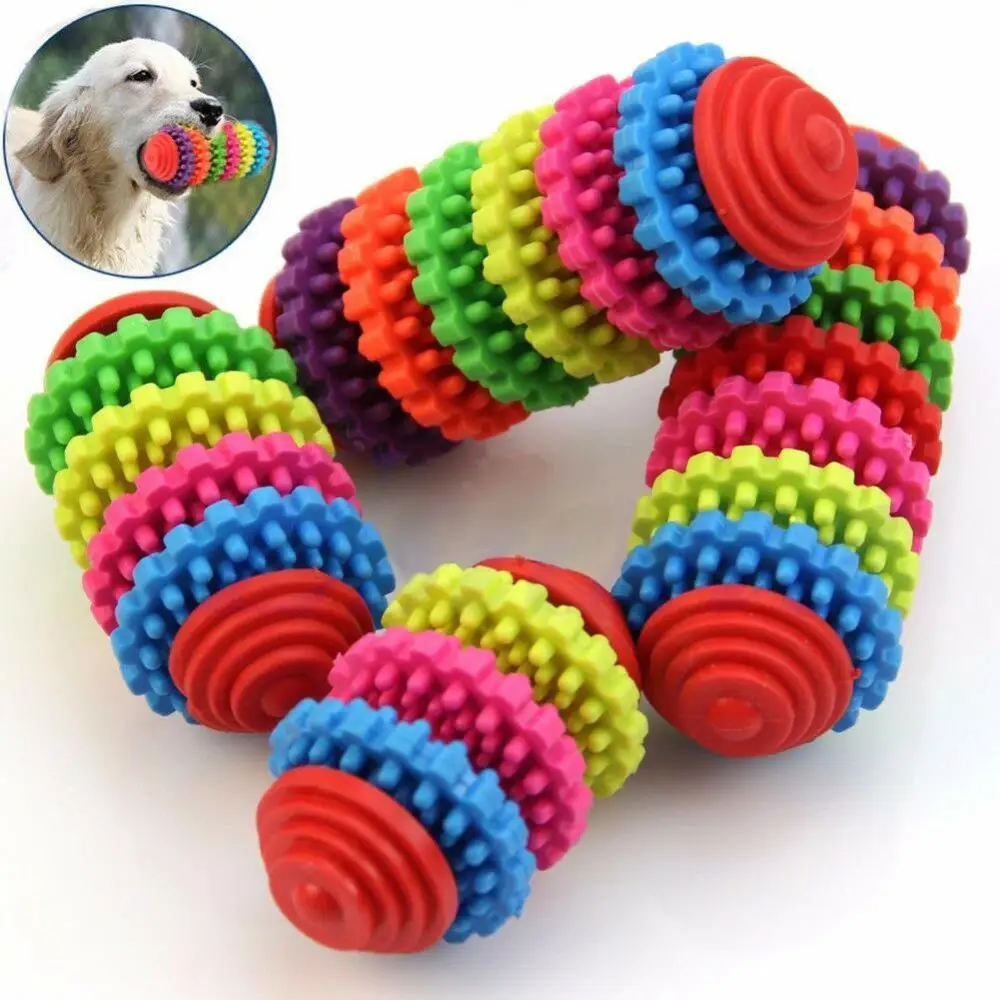 

Colorful Cute TPR Rubber Pet Dog Puppy Dental Teething Healthy Teeth Gum Chewing Toy Suitable For Small Dog Bite-resistant Toys