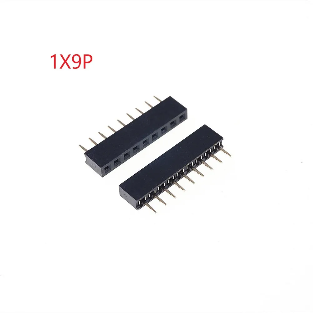 1000 шт. 1x9 P 9 Pin 2 0 мм PCB гнездовой штырь заголовки однорядные прямые сквозное