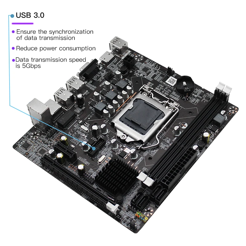 H61 настольная материнская плата LGA 1155 поддержка DDR3 16 Гб оперативной памяти и
