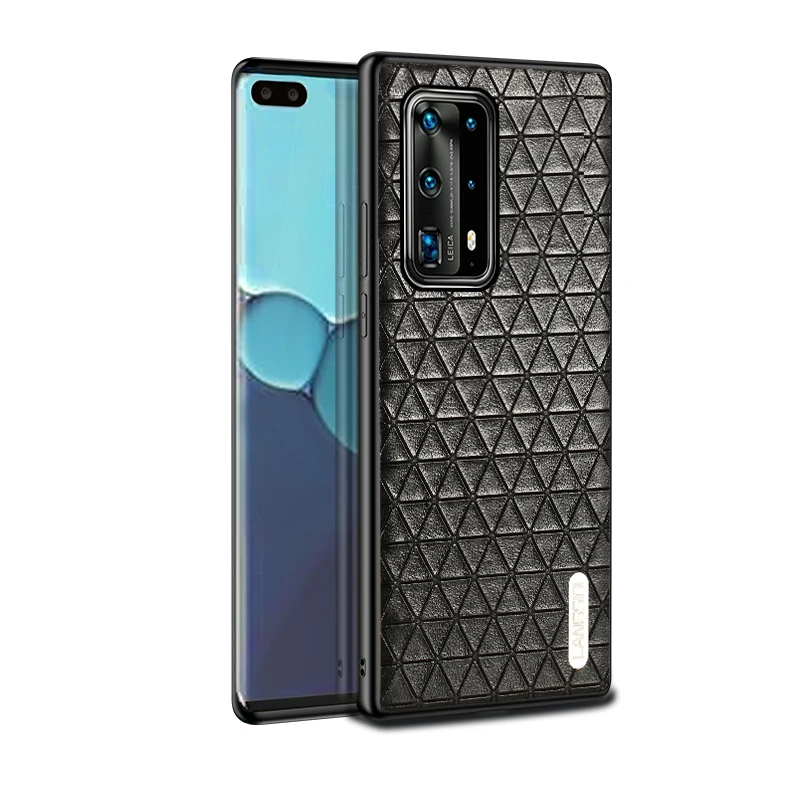 Оригинальный кожаный треугольный чехол для телефона Huawei P40 Pro Lite P30 P20 Mate 40 20 Y8P Honor 9X