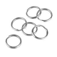 200pcs stainless steel 5 6 8 10 12 15mm key chains open jump rings double loops round split rings connectors for jewelry making