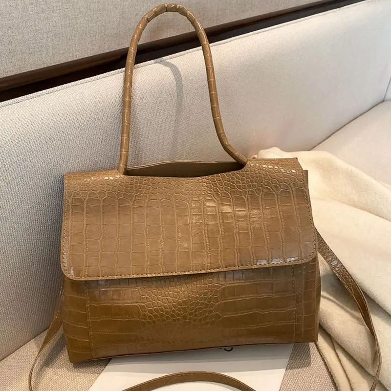 

2021 Casual High Quality Large Pu leather Shoulder Tote Bags Female Luxury crossbody Designer Handbags For Women Messenger Bag
