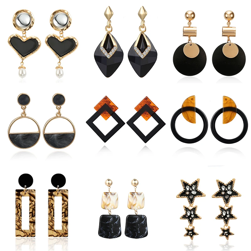 Серьги неправильной формы для молодых женщин популярные серьги 2020 бесплатная