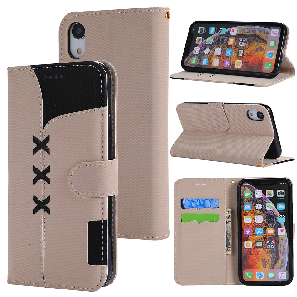 Модный чехол бумажник с откидной крышкой для iPhone 11 XR XS Max X 6 6S 7 8 Plus SE 2020 Samsung S10e S10 S9 S8