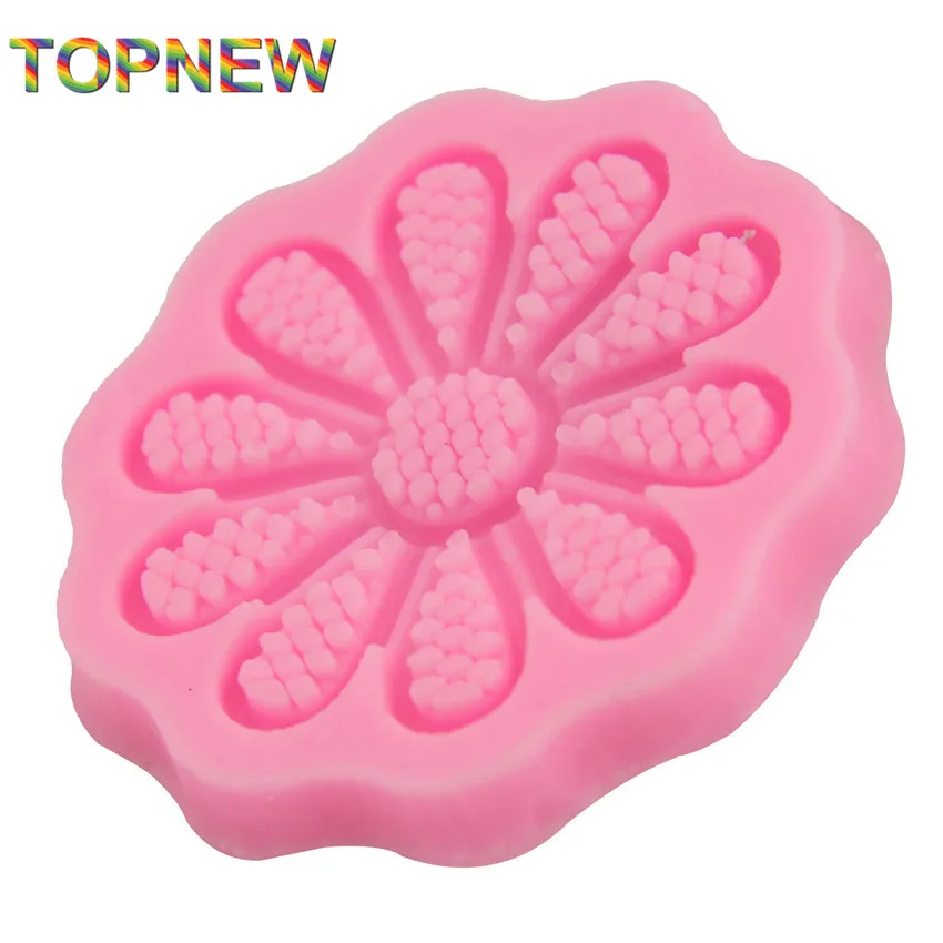 Качественные силиконовые кружевные формы в виде подсолнуха для торта