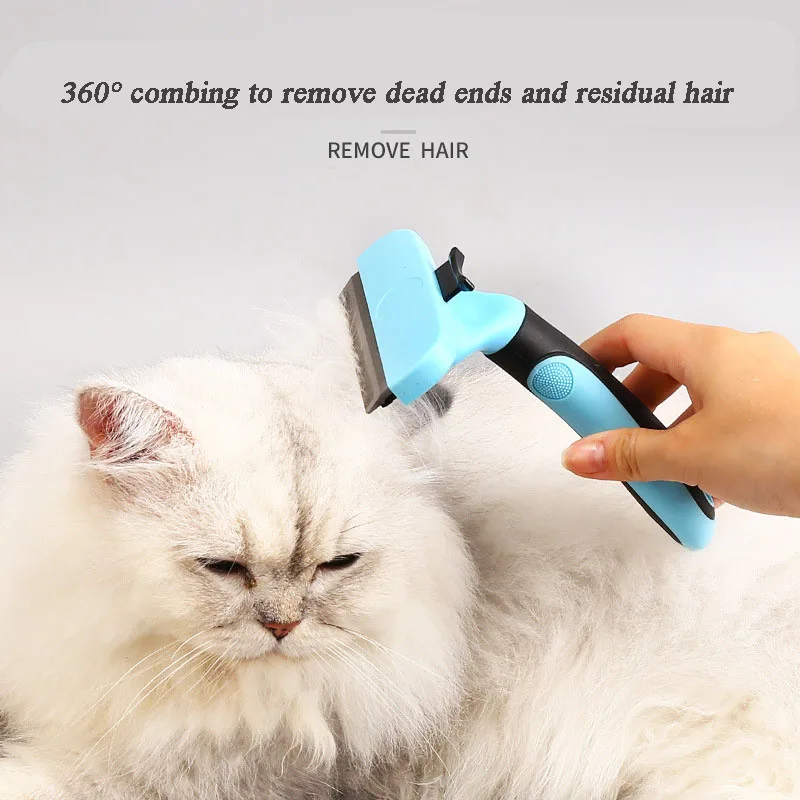 

Pet Dog Hair Removal Combing Cat Open Knot Massage Brush Hair Deshedding Flea Comb Dog Grooming Tool Teddy Pets Accessories