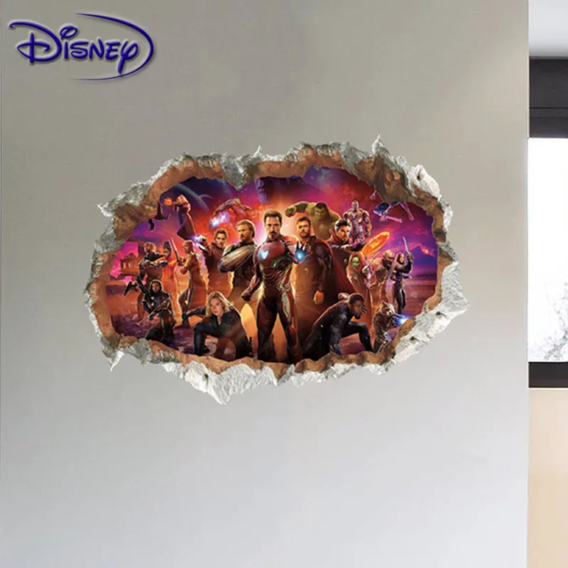 Disney сломанной стикер для украшения стен супергероя фон помещения стикеры