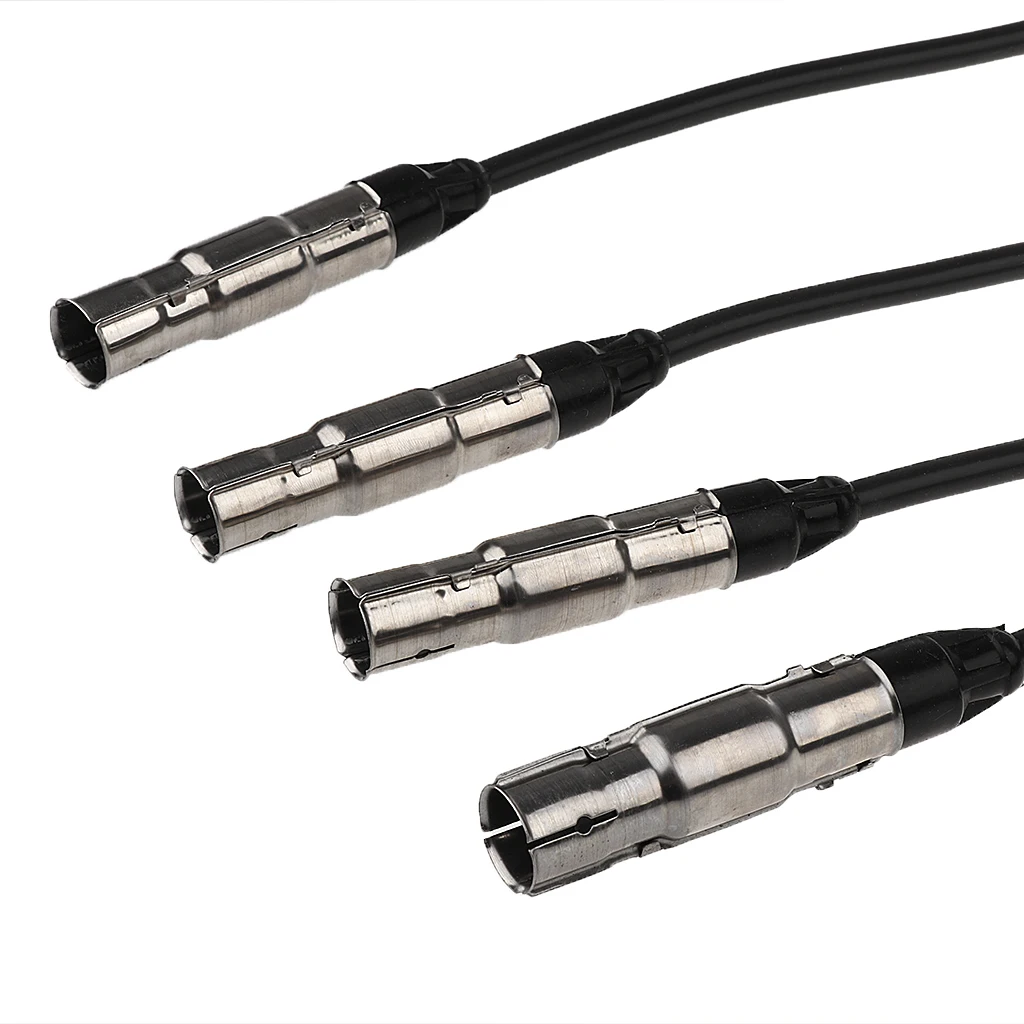 4 шт. набор проводов для свечей зажигания металлические резиновые провода с