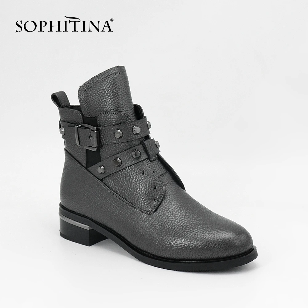 SOPHITINA/Ботильоны женские на весну и осень. Демисезонная обувь женская из
