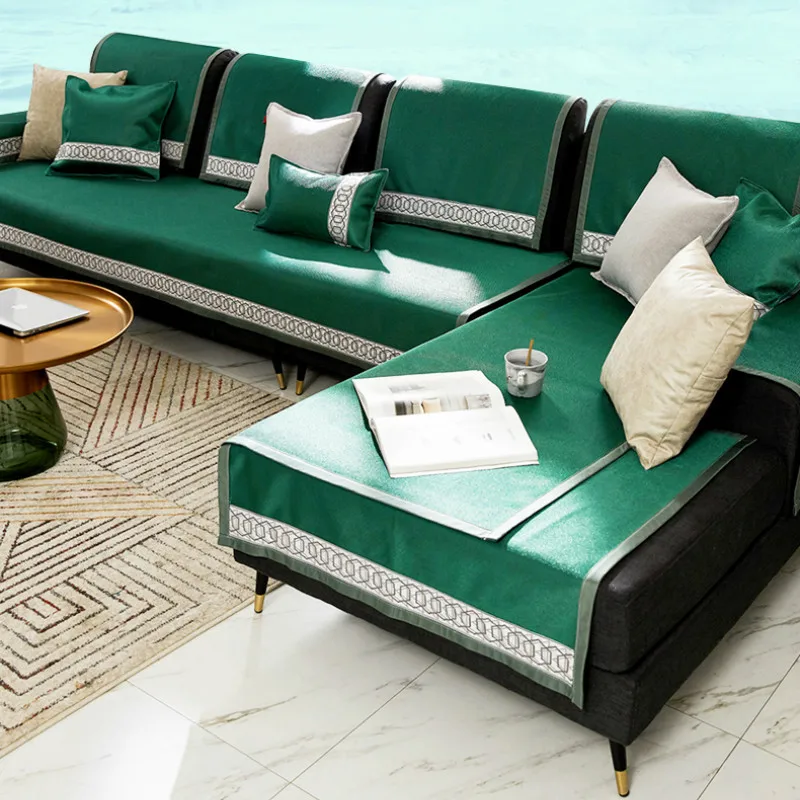 Чехлы для диванов из ледяного шелка летняя Подушка нескользящий чехол дивана с