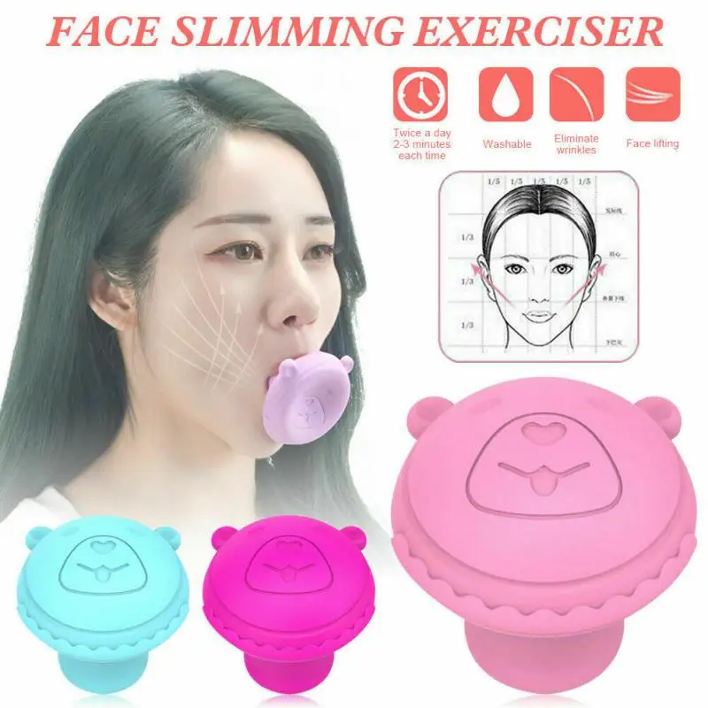 

Face Exerciser Silica Gel Mouth Jaw Exerciser Slimming Double Chin V Face Lifting Wrinkle Removal Blow Jaw Face Fitness Ball