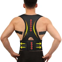 print logos adjustable magnets back support posture corrector mens medical corset back therapy posture brace back support belt