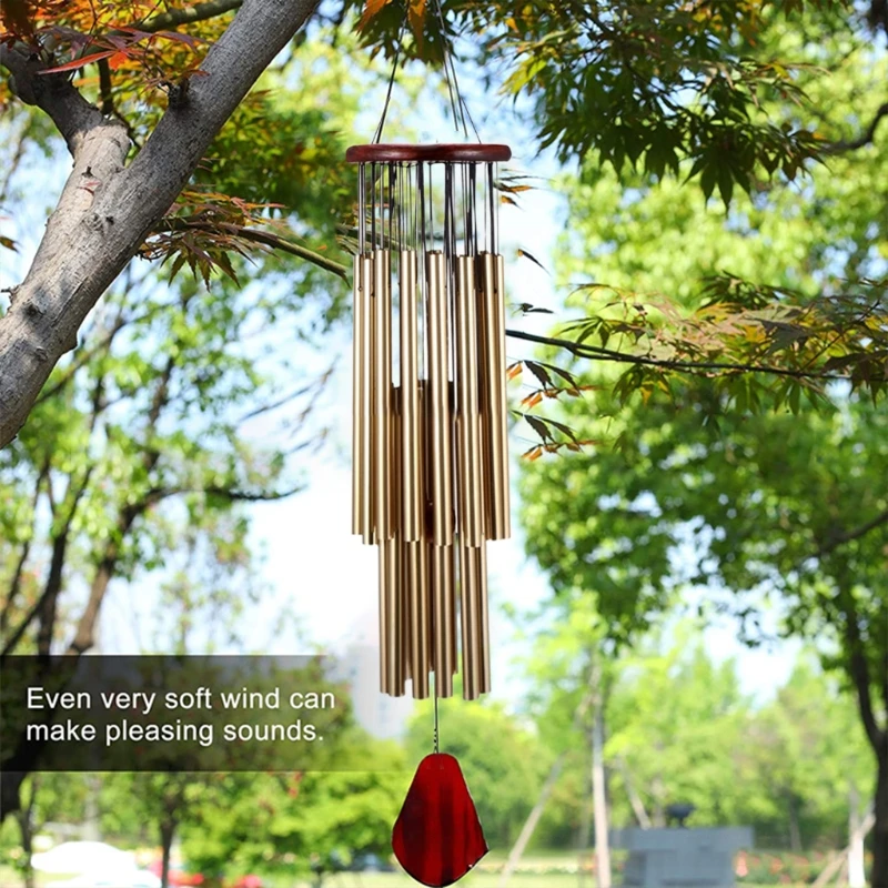 

Handmade 27 Tubes Wind Chimes for Outside Decoration Tuned Hummingbird Wind Chime Soothing Melodic Deep Tones Outdoor Decor H051