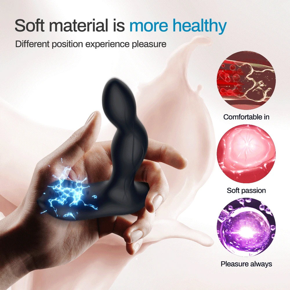 Массажер простаты с сильным мотором Анальный вибратор Стимулятор клитора секс