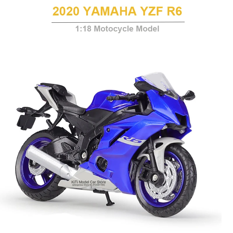 

Модель мотоцикла YAMAHA 1/18 YZ R6, модель из сплава, игрушка из литого металла, мини-мото, игрушки для мальчиков, подарок на Рождество и день рожден...