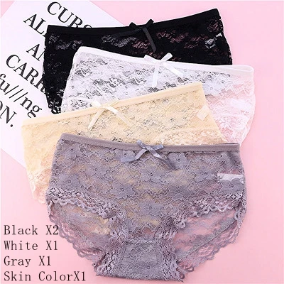 NA48-5Pcs 5 шт./лот, прозрачные трусики, L-XL, одноцветные женские трусы, сексуальные кружевные красивые трусы, Бесшовные женские трусики для девочек, без подарочной коробки - Цвет: NA48-5Pcs