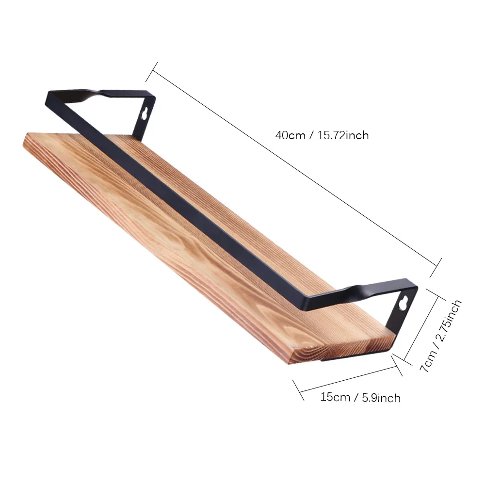 Настенный деревянный кронштейн для ванной комнаты с плавающими краями |