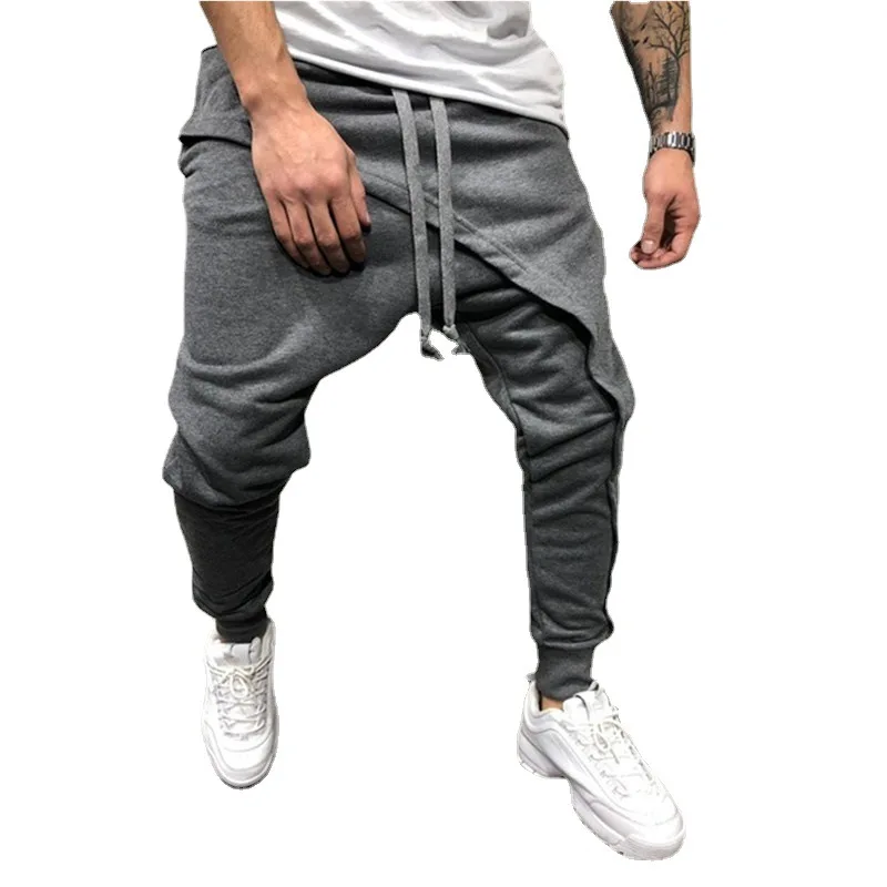 

Брюки-карго мужские однотонные повседневные, свободные штаны полной длины со шнуровкой, Techwear, брюки с перекрестной шнуровкой, осень 2021