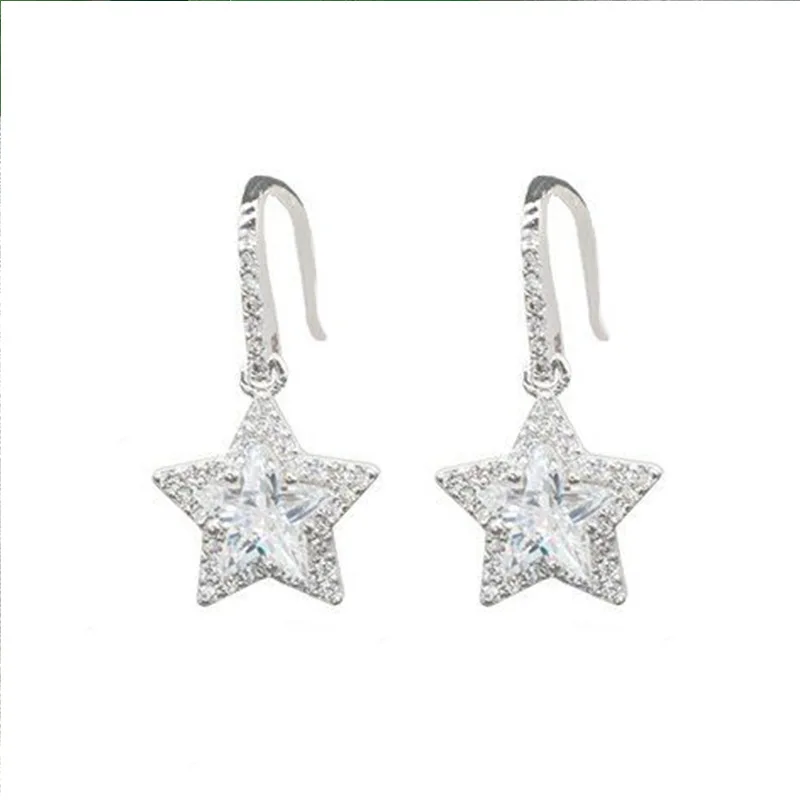 

LOVOACC Statement Gold Color Rhinestone Star Dangle Earring for Women Girls Metallic Geometric Earring Jewelry Pendientes