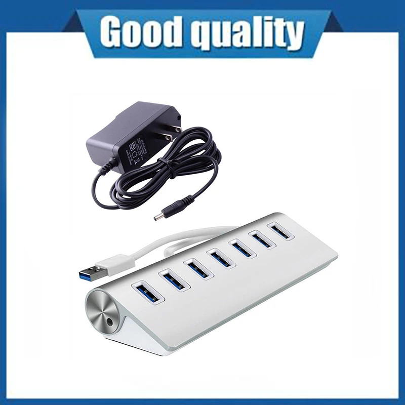 

Portable Size Aluminum Alloy Super High Speed 4 Ports USB Hub USB Splitter Adapter With LED Indicator For PC Laptop Computer