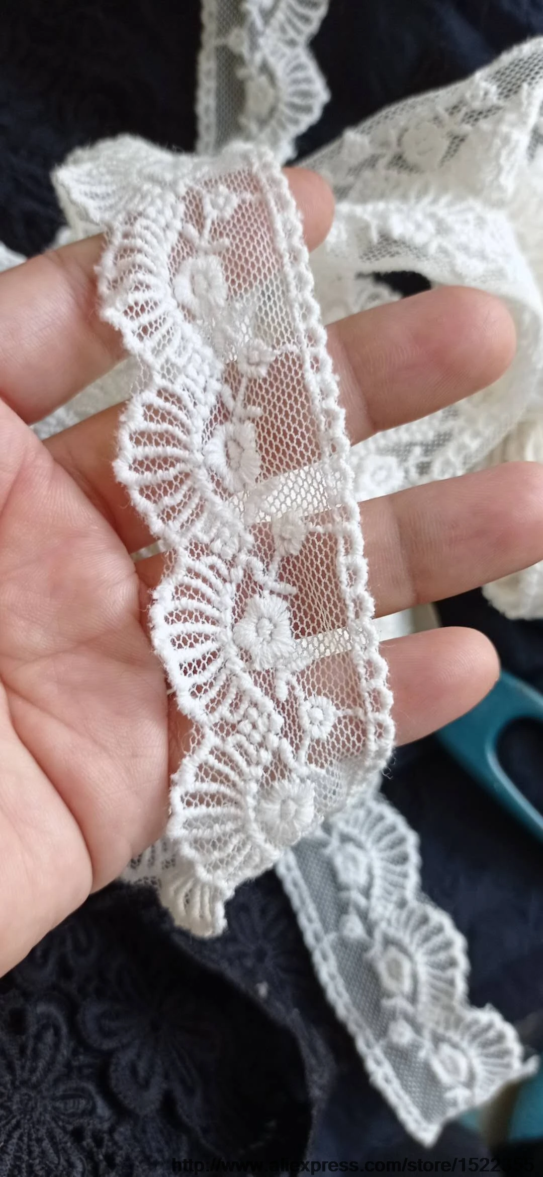 Белый DIY ручной работы аксессуары Сетчатое кружевное хлопковое платье с кружевом