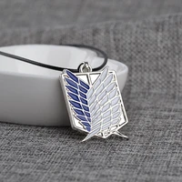 hot anime shingeki no kyojin necklace attack on titan necklace wings of liberty pendants necklaces cosplay jewelry collares