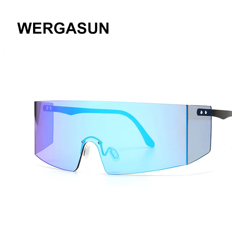 WERGASUN новые крупные сонечные очки для мужчин и женщин с большой оправой круглые в
