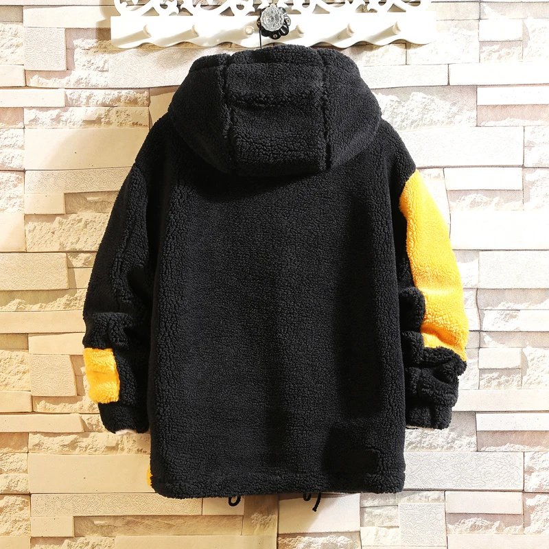 Bomber  Jacket Men Winter Thick Warm Fleece Teddy Coat for Mens SportWear Tracksuit Male Fluffy Fleece Hoodies Coat