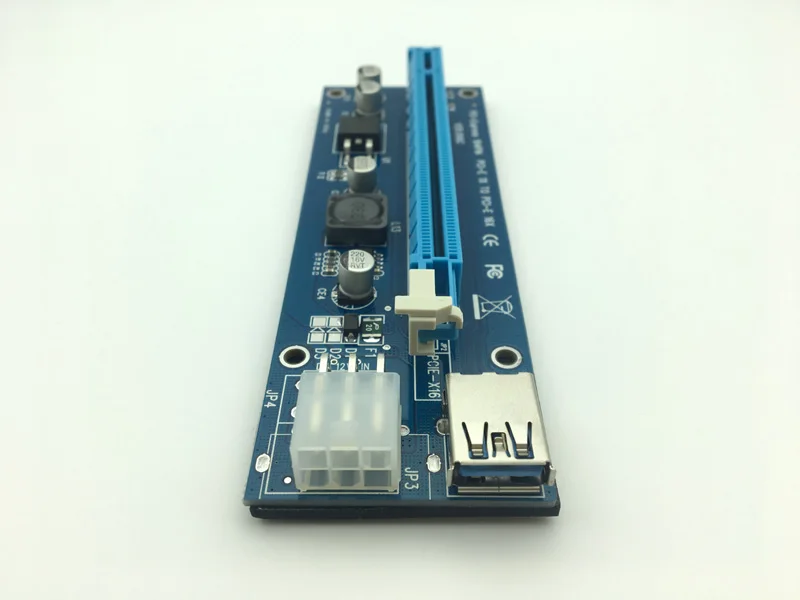 6 шт 006C PCIe PCI Express Riser Card 1x к 16x USB 3 0 переходник Кабель для передачи данных SATA 4Pin IDE/SATA