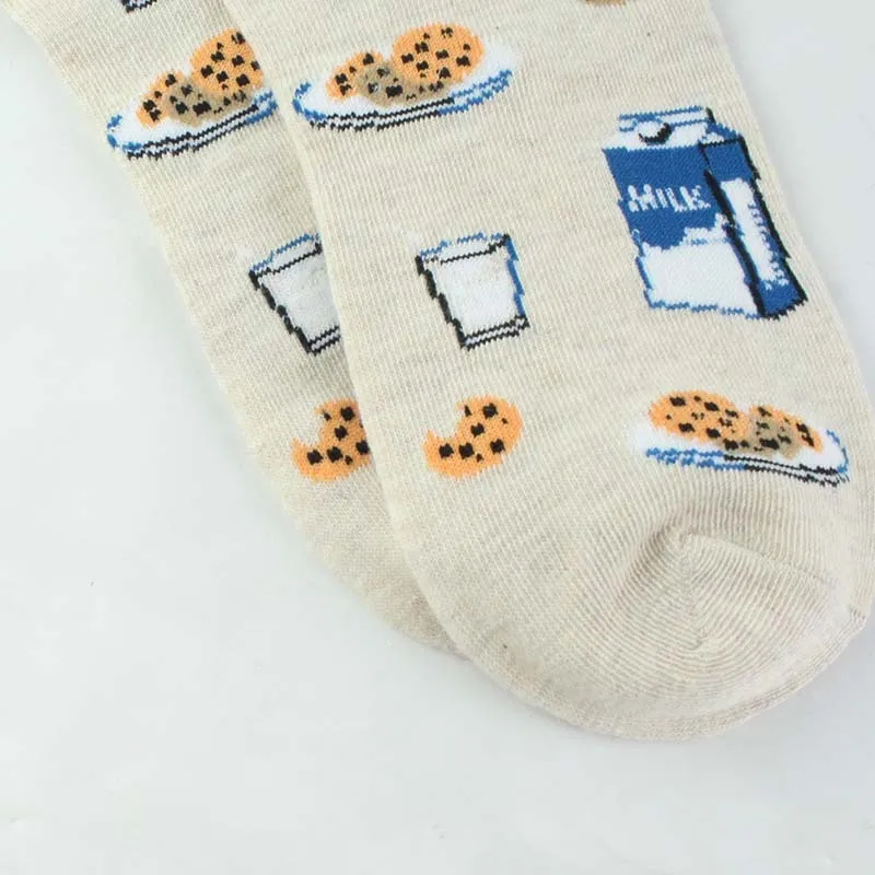 Peonfly Новинка милая еда яйцо молоко торт носки креативные забавные Мультяшные