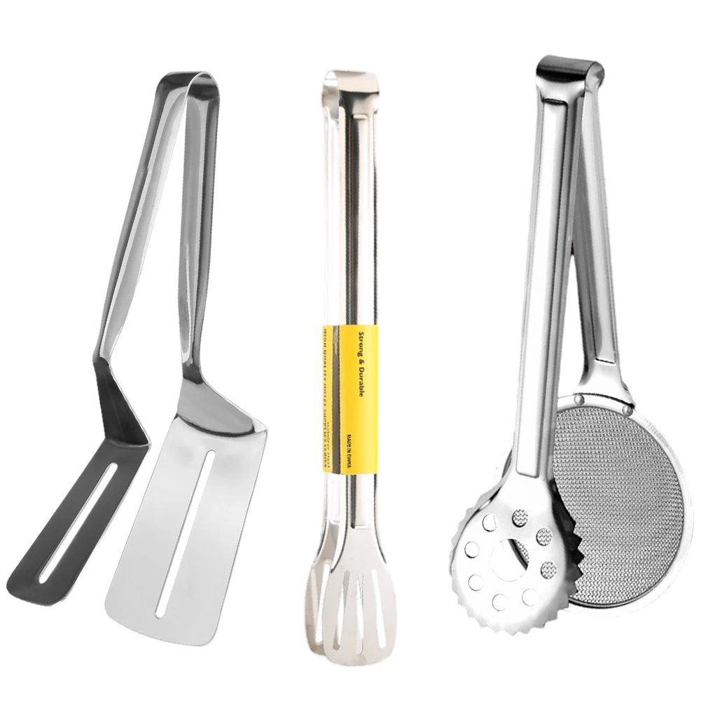 

Buffet Tong Stainless Steel High Temperature Resistant Food Serving Clamp for Meat Salad Bread BBQ Grilling Kitchen Accessories