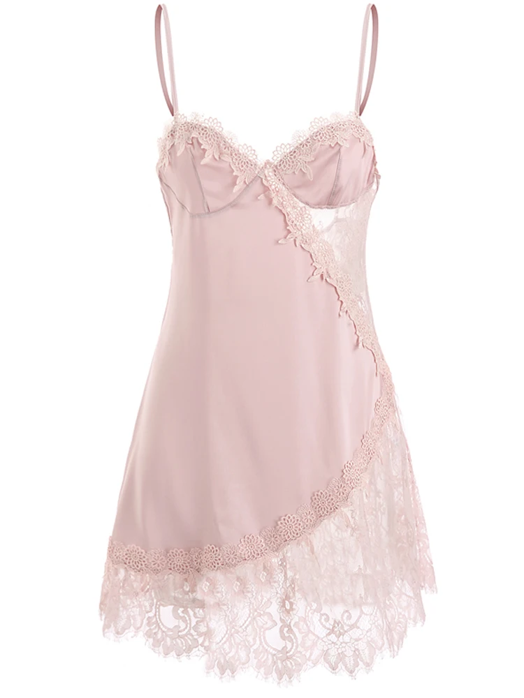 

Sweet Sexy Nightdress Female Princess Wind Puff Women's Summer Sleepwear Nightwear Lace Home Dress Nightgown Lingerie Nighty