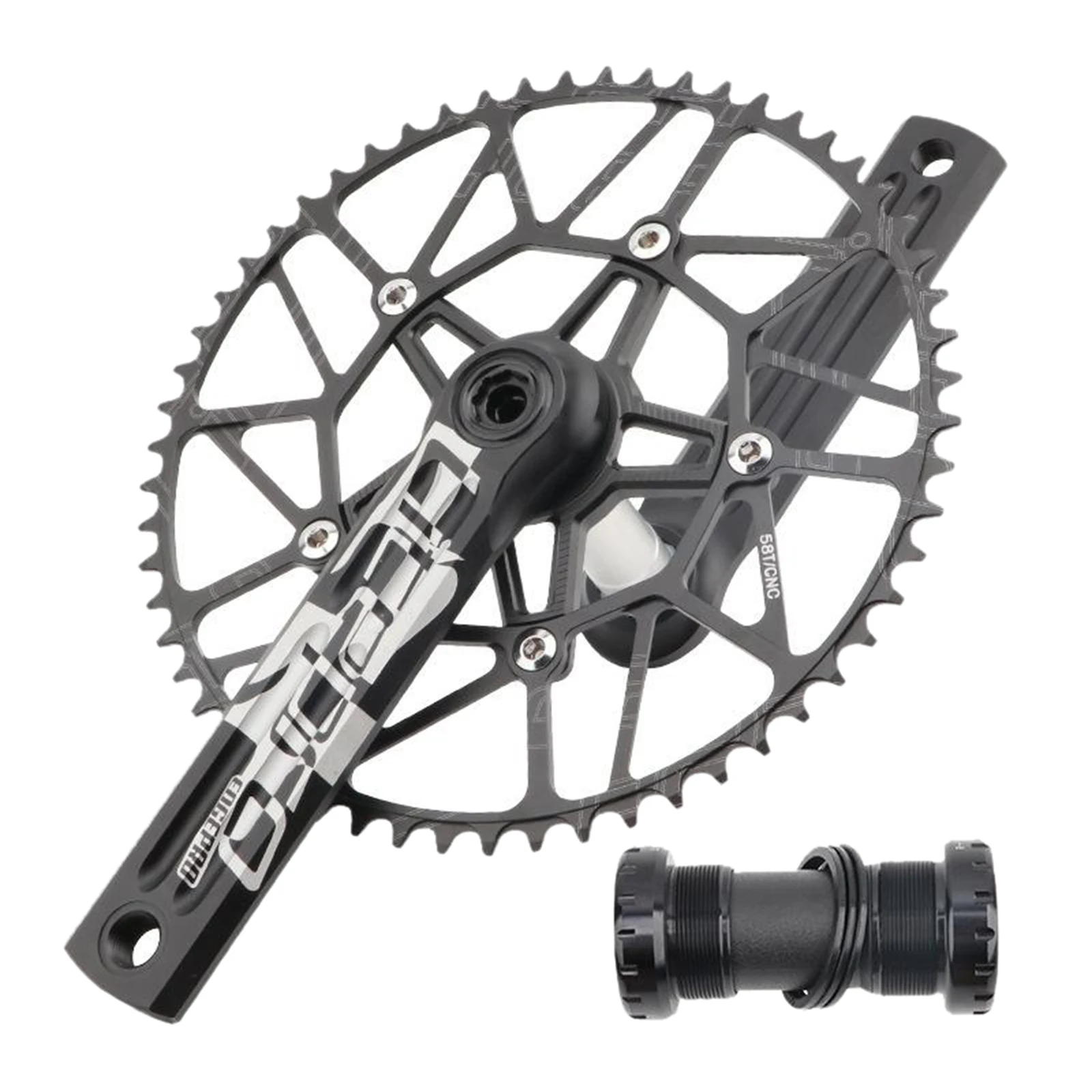 

130 BCD 50~52T Chain Ring Mountain Road Bike 170mm Crankset Crank Narrow Wide CNC Round Chainring Chainwheel Crank Arm Set