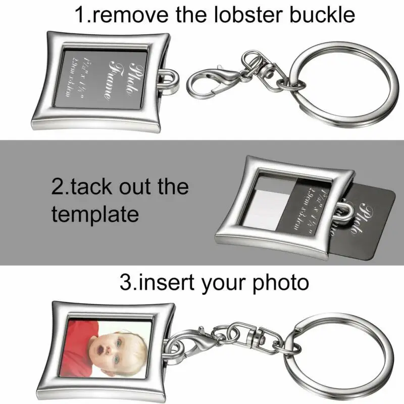 Новинка 2020 брелки с фоторамкой сделай сам брелок для ключей подарок на Рождество