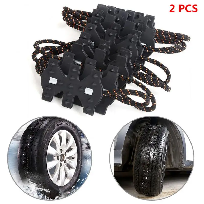 

2pcs Auto Winter Band Wielen Sneeuwkettingen Sneeuw Band Sneeuwkettingen Wheel Tyre Kabel Riem Winter Outdoor emergency Ketting