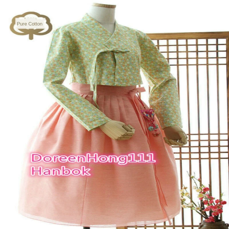 2020 современное платье ханбок модное корейское традиционное розовое одежда