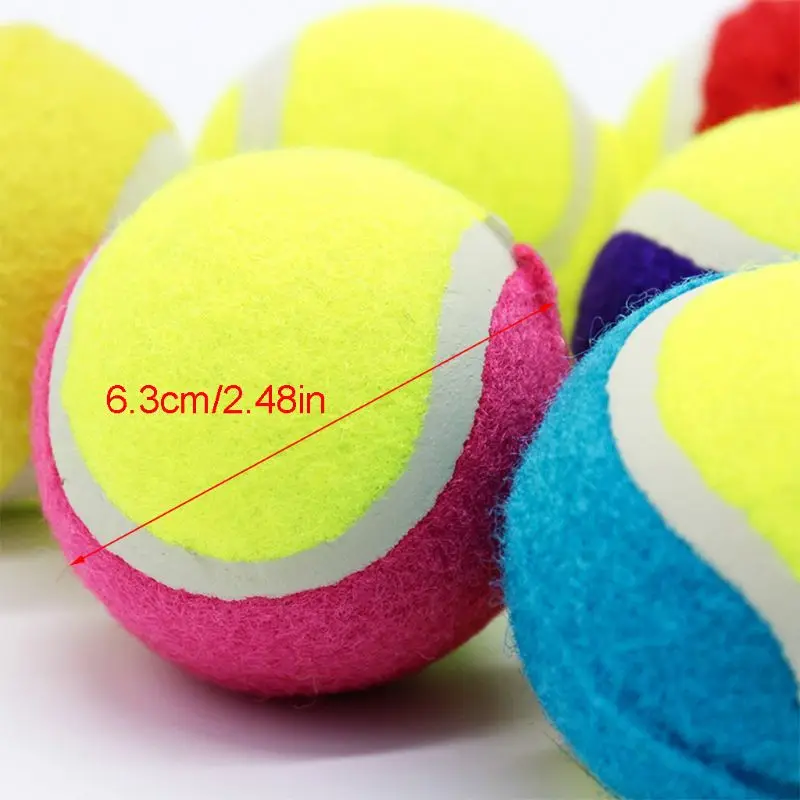 

16PCS Soft Rubber anti-scratch Squeaky Tennis Balls Toy Small Dogs Pets Chasing Training Toy