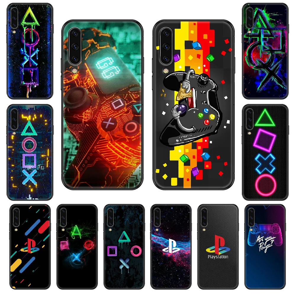 Play Station PS4 чехол для телефона Samsung Galaxy A 3 5 8 9 10 20 30 40 50 70 E S плюс 2016 2017 2018 2019 черный