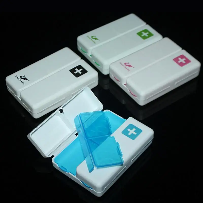 

1Pcs 7-lattice Magnet Adsorption Carry-on Drug Box Storage Medicine Pill Granule Storage A Folding Week Box N9G3