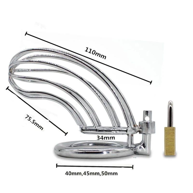 Большая классическая металлическая клетка верности Мужские Кольца для пениса