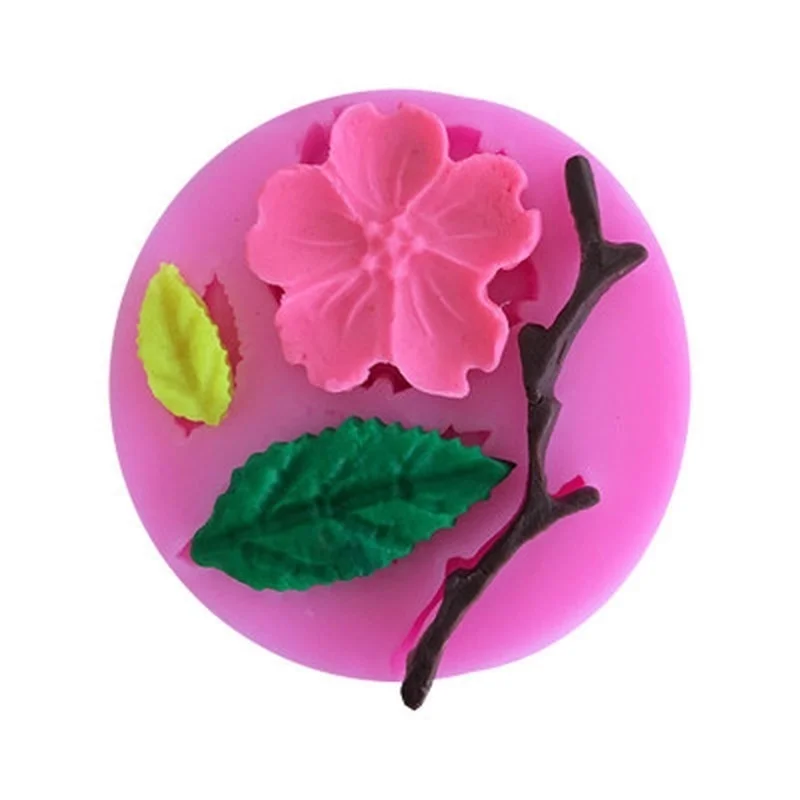 

1PC Candy Mould Peach Blossom Shape Fondant Molds Cake Stencils Kitchen DIY Tools Random Color