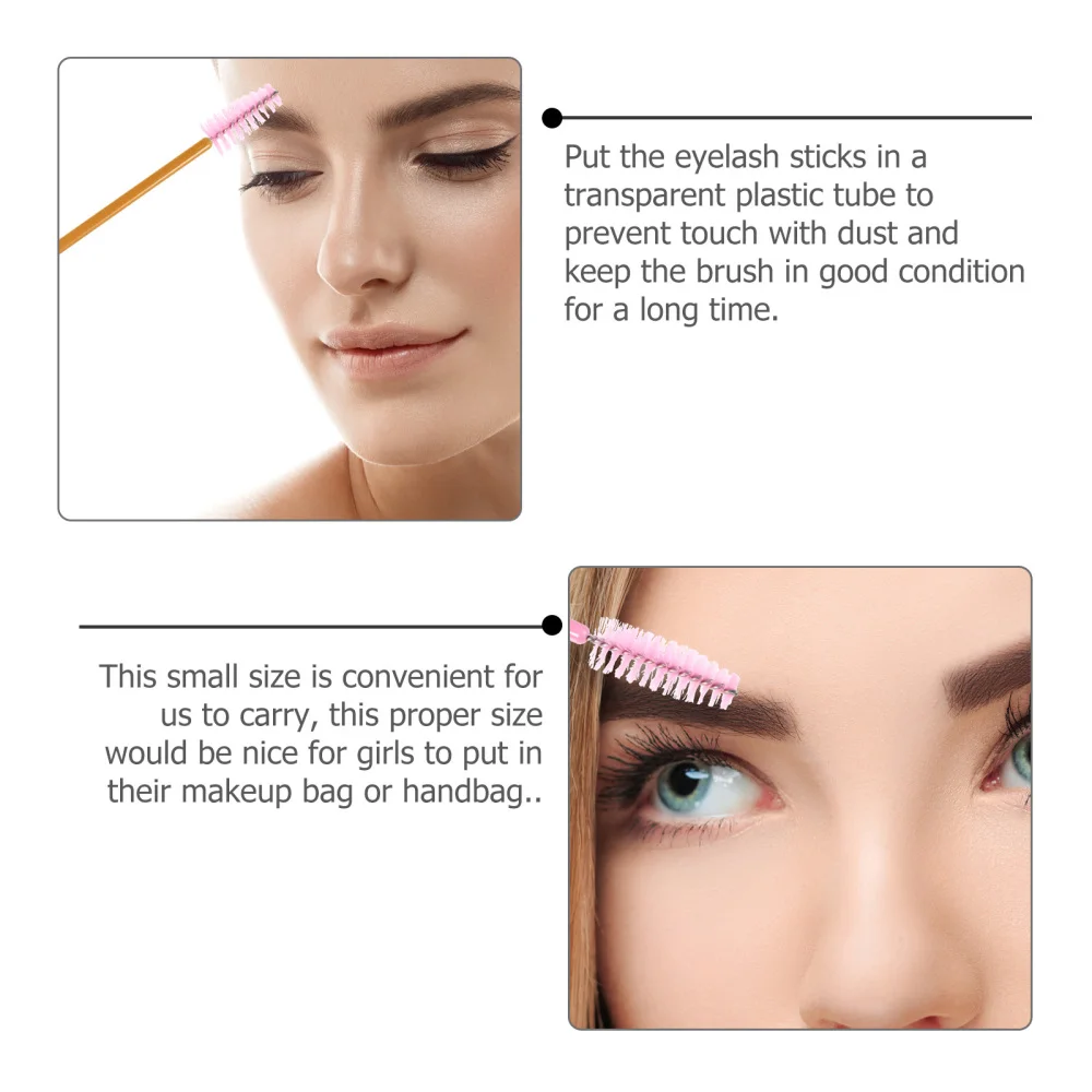 

10pcs Brush Tube Eyelash Brush Beauty Eyelash Makeup Eyelash Applicator